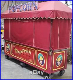 128 Popcorn Vending Cart Theme Park Carnival #4319 Kiosk Stand Walt Disney NSF