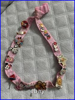 18 Disney Pink Lanyard Y2K Disney Parks Theme Pins Hannah Montana Cheetah Girls