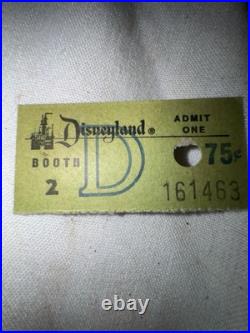 1959s vtg Disneyland D admission ticket booth coupon Walt Disney ULTRA RARE 1959s vtg Disneyland D admission ticket booth coupon Walt Disney ULTRA RARE