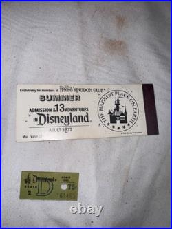 1959s vtg Disneyland D admission ticket booth coupon Walt Disney ULTRA RARE 1959s vtg Disneyland D admission ticket booth coupon Walt Disney ULTRA RARE