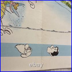1962 Disneyland Theme Park Map Souvenir Near Mint Cond. 30 x 45 with Mailer