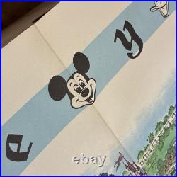 1962 Disneyland Theme Park Map Souvenir Near Mint Cond. 30 x 45 with Mailer