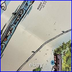 1962 Disneyland Theme Park Map Souvenir Near Mint Cond. 30 x 45 with Mailer