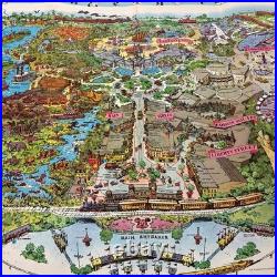 1962 Disneyland Theme Park Map Souvenir Near Mint Cond. 30 x 45 with Mailer
