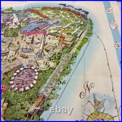 1962 Disneyland Theme Park Map Souvenir Near Mint Cond. 30 x 45 with Mailer