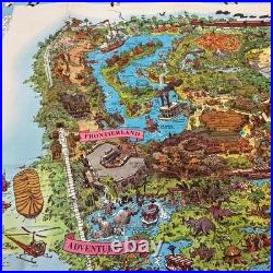 1962 Disneyland Theme Park Map Souvenir Near Mint Cond. 30 x 45 with Mailer