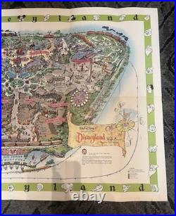 1964 Disneyland Official Souvenir Folded Theme Park Map (A Version) Condition V