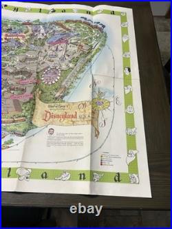 1964 -Disneyland Theme Park Map 30 x 45 Souvenir NO HOLES Clean Org Envelope