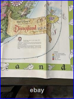 1964 -Disneyland Theme Park Map 30 x 45 Souvenir NO HOLES Clean Org Envelope