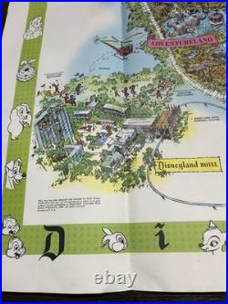 1964 -Disneyland Theme Park Map 30 x 45 Souvenir NO HOLES Clean Org Envelope