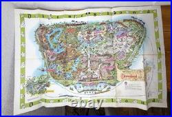 1964 Version A Disneyland Theme Park Map 30 x 45 Souvenir Clean Vintage