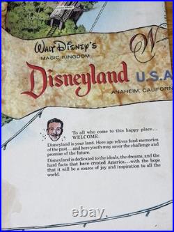 1964 Version A Disneyland Theme Park Map 30 x 45 Souvenir Clean Vintage