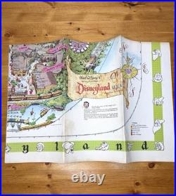 1964 Version A Disneyland Theme Park Map 30 x 45 Souvenir Clean Vintage