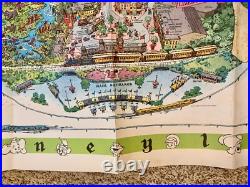 1964 Version-A Disneyland Theme Park Map 30 x 45 Souvenir NO HOLES Clean EXCond