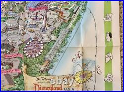 1964 Version-A Disneyland Theme Park Map 30 x 45 Souvenir NO HOLES Clean EXCond