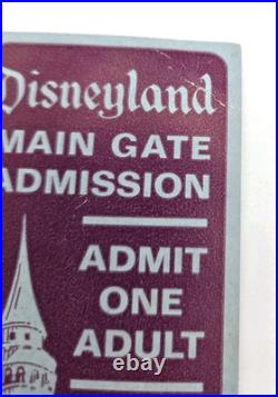 1966 Disneyland Complimentary Adult Main Gate Admission Tickets $3.50 Unused