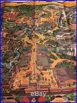 1966 Disneyland Theme Park 30x44 Map Guide Future Attractions Walt Disney