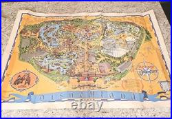 1972 Disneyland MAP Poster Vintage Walt Disney Productions Theme Park California