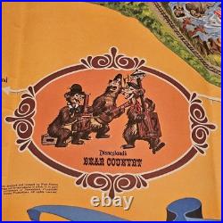 1972 Disneyland MAP Poster Vintage Walt Disney Productions Theme Park California
