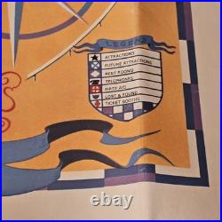 1972 Disneyland MAP Poster Vintage Walt Disney Productions Theme Park California