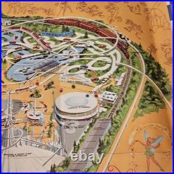 1972 Disneyland MAP Poster Vintage Walt Disney Productions Theme Park California