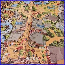 1972 Disneyland MAP Poster Vintage Walt Disney Productions Theme Park California