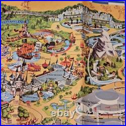 1972 Disneyland MAP Poster Vintage Walt Disney Productions Theme Park California