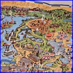 1972 Disneyland MAP Poster Vintage Walt Disney Productions Theme Park California