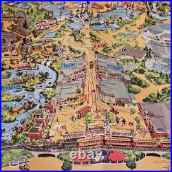 1972 Disneyland MAP Poster Vintage Walt Disney Productions Theme Park California