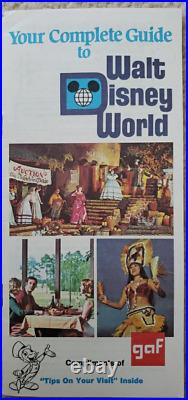 1975 Walt Disney World Amusement Theme Park Brochure Map