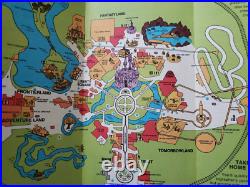 1975 Walt Disney World Amusement Theme Park Brochure Map