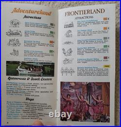 1975 Walt Disney World Amusement Theme Park Brochure Map