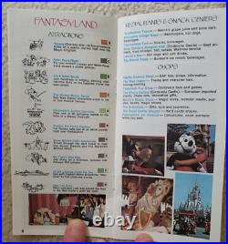 1975 Walt Disney World Amusement Theme Park Brochure Map