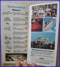 1975 Walt Disney World Amusement Theme Park Brochure Map