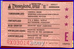 1976 Disneyland Courtesy Guest Ticket Book A B C D E Tickets 100 YEARS WONDER F7