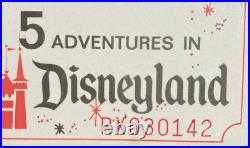 1976 Disneyland Courtesy Guest Ticket Book A B C D E Tickets 100 YEARS WONDER F7