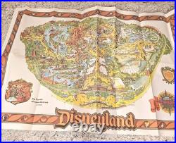 1978 Disneyland MAP Poster Vintage Walt Disney Productions Theme Park California