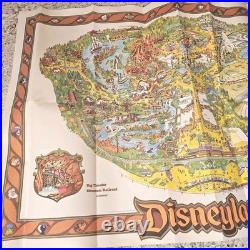 1978 Disneyland MAP Poster Vintage Walt Disney Productions Theme Park California