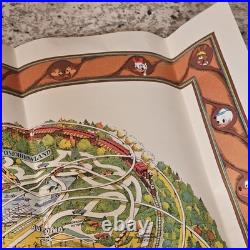 1978 Disneyland MAP Poster Vintage Walt Disney Productions Theme Park California