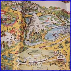 1978 Disneyland MAP Poster Vintage Walt Disney Productions Theme Park California