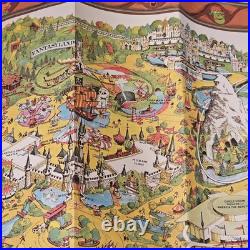 1978 Disneyland MAP Poster Vintage Walt Disney Productions Theme Park California