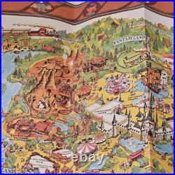 1978 Disneyland MAP Poster Vintage Walt Disney Productions Theme Park California