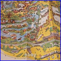 1978 Disneyland MAP Poster Vintage Walt Disney Productions Theme Park California