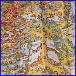 1978 Disneyland MAP Poster Vintage Walt Disney Productions Theme Park California