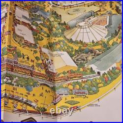 1978 Disneyland MAP Poster Vintage Walt Disney Productions Theme Park California
