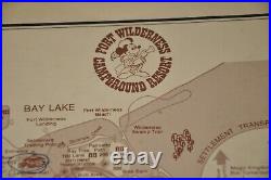 1980 Disney Fort Wilderness Resort Folder Magic Kingdom Theme Park Vintage