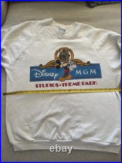 1987 Vintage USA Disney MGM Studios Theme Park Mickey Promo Crewneck Rare XL