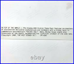 1989 Walt Disney MGM Studios Theme Park California Adventure Hollywood Blvd #1