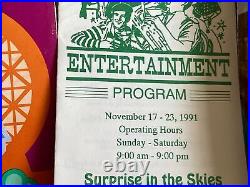 1991 Walt Disney World Theme Park Tickets Parking Magic Kingdom Epcot Brochures