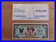 1993 $10 Minnie Disney Dollar with envelope. RARE. Theme park scene on reverse